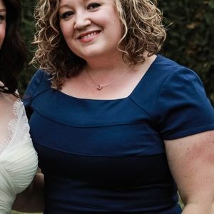 Navy Adrianna Papell dress